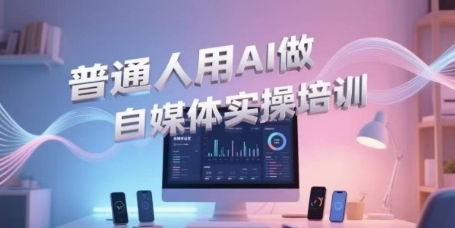 普通人用AI做自媒体实操培训，普通人一个人用ai做自媒体，视频制作、短视频引流、直播带货，轻松入门-涵知项目站