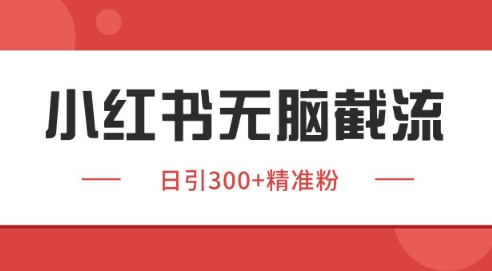 小红书截流同行客源，独家野路子获客玩法 日引200+暴力获客【揭秘】-涵知项目站