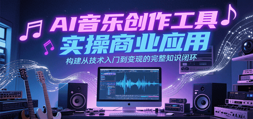 AI音乐创作工具实操商业应用，构建从技术入门到变现的完整知识闭环-涵知项目站
