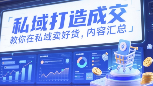 私域打造成交，教你在私域卖好货，内容汇总-涵知项目站