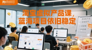 淘宝虚拟产品课，蓝海项目依旧稳定-涵知项目站