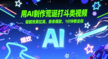 用AI制作荒诞打斗类视频，吸睛效果拉满，条条爆款，1分钟教会你-涵知项目站