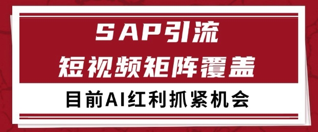 小红书某音sap赛道引流获客 自热矩阵日引200+【揭秘】-涵知项目站