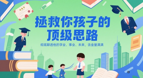 付费文章：拯救你孩子的顶级思路，彻底聊透他的学业、事业、未来，含金量满满-涵知项目站