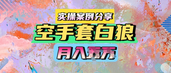 空手套白狼，月入过1W，实操案例分享-涵知项目站