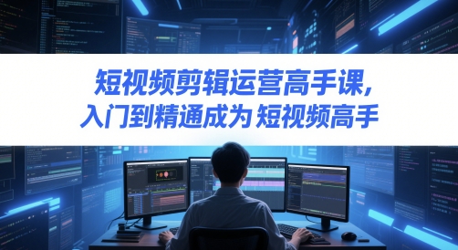 短视频剪辑运营高手课，入门到精通成为短视频高手-涵知项目站