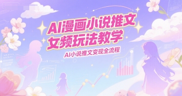 AI漫画小说推文女频玩法教学，AI小说推文变现全流程-涵知项目站