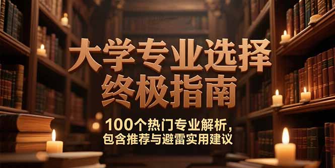 付费文：大学专业选择终极指南,100个热门专业解析,包含推荐与避雷实用建议-涵知项目站
