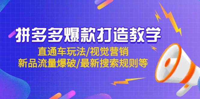 （14681期）拼多多爆款打造教学：直通车玩法/视觉营销/新品流量爆破/最新搜索规则等-涵知项目站