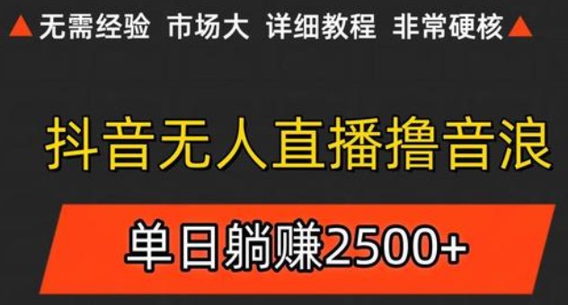 抖音无人直播6.0 简单无脑可矩阵 每天两小时轻松躺赚500+-涵知项目站