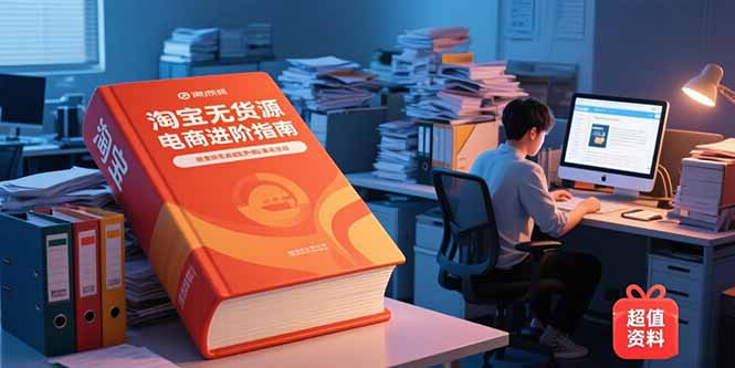 淘宝无货源电商进阶指南，包含新人课、进阶课，配套资料，蓝海选品等-涵知项目站