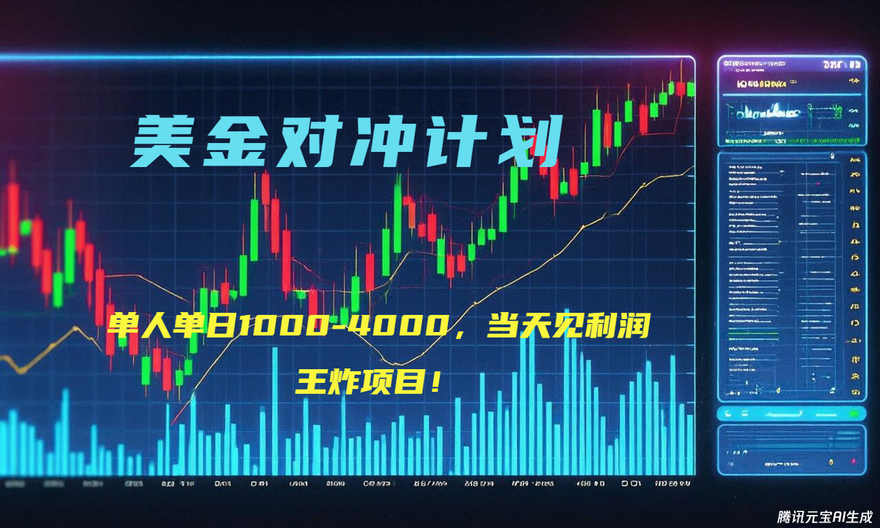 2025年最暴力项目“美金先登计划”最新最强对冲战法，每日实际收益1K-4K-涵知项目站