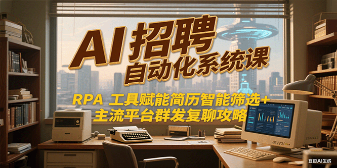 AI招聘自动化系统课，RPA工具赋能简历智能筛选+主流平台群发复聊全攻略-涵知项目站