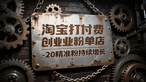 淘宝打付费创业粉单店每天稳定10-20精准粉持续增长【揭秘】-涵知项目站