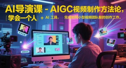 AI导演课-AIGC视频制作方法论，学会一个人+AI工具，完成如同小型视频团队般的创作工作，实现导演梦-涵知项目站