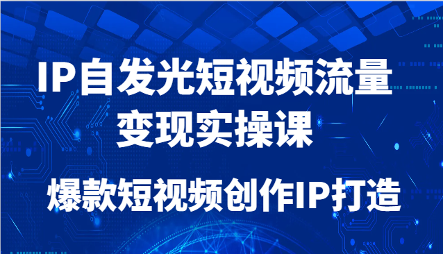IP自发光短视频流量变现实操课，爆款短视频创作IP打造-涵知项目站