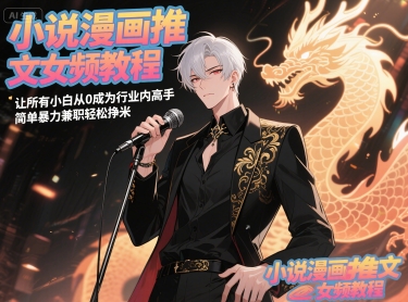 小说漫画推文女频教程，让所有小白从0成为行业内高手，简单暴力兼职轻松挣米-涵知项目站