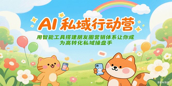 AI私域行动营：用智能工具搭建朋友圈营销体系让你成为高转化私域操盘手-涵知项目站