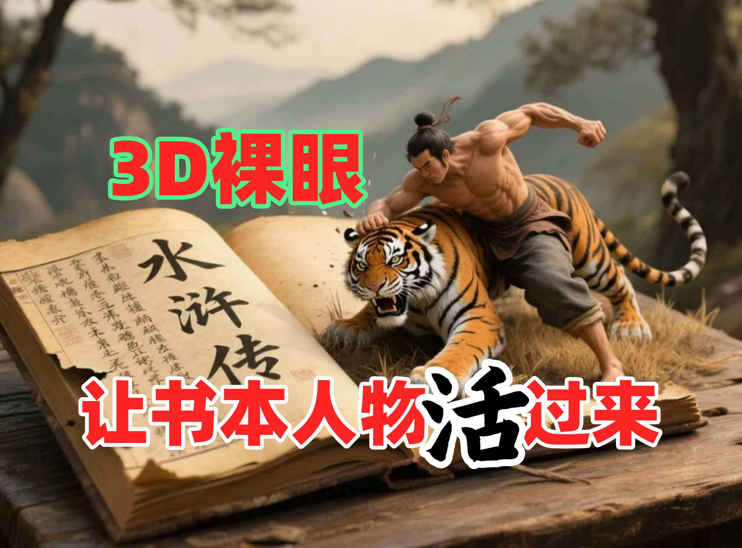 书本人物裸眼3D视频，一条视频收益过千，保姆级教程-涵知项目站