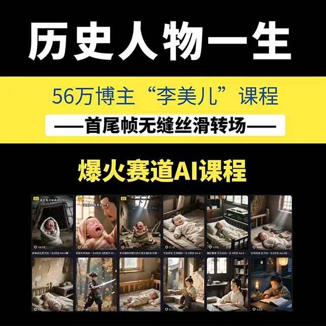 图片[1]-AI历史人物短视频创作，含IP打造、首尾帧无缝转场、智能体视频制作等核心教学内容-涵知项目站