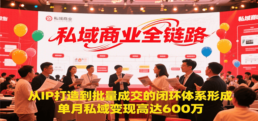 私域商业全链路，从IP打造到批量成交的闭环体系形成，单月私域变现600万-涵知项目站
