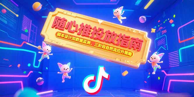 随心推投放指南，脚本设计加数据监测，三阶段自然流拉升策略-涵知项目站