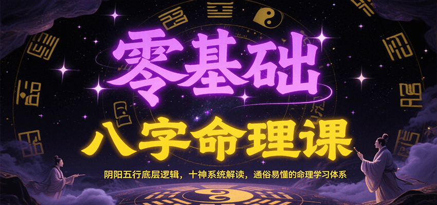 零基础八字命理课：阴阳五行底层逻辑，十神系统解读，通俗易懂的命理学习体系-涵知项目站