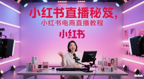 小红书直播秘笈，小红书电商直播教程-涵知项目站