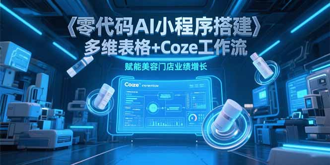 零代码AI小程序搭建，多维表格+Coze工作流，赋能美容门店业绩增长-涵知项目站