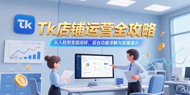 Tk店铺运营全攻略，从入驻到变现闭环，后台功能详解与实操演示-涵知项目站