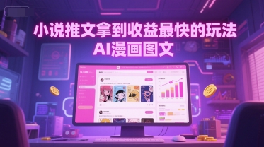 小说推文拿到收益最快的玩法，AI漫画图文-涵知项目站