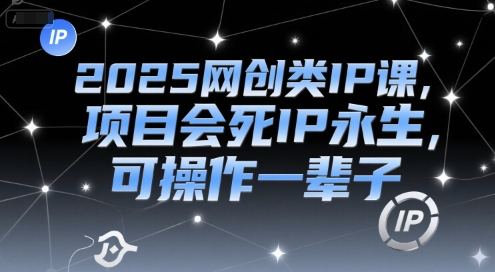 2025网创类IP课，项目会死IP永生，可操作一辈子-涵知项目站