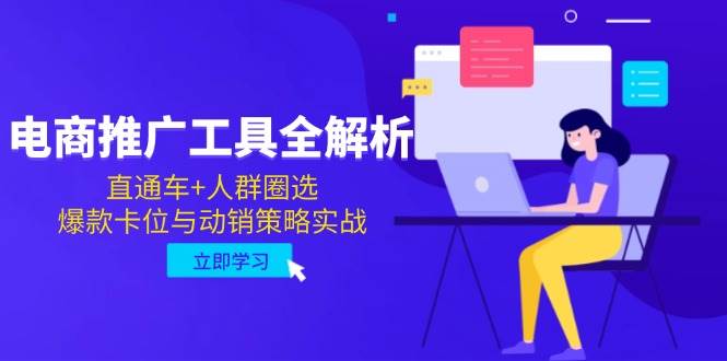 （14869期）电商推广工具全解析，直通车+人群圈选，爆款卡位与动销策略实战-涵知项目站