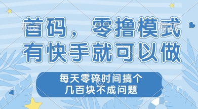 首码零撸项目，有快手就可以做，每天业务时间搞个几张不是问题【揭秘】-涵知项目站