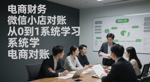 电商财务微信小店对账，从0到1系统学习电商对账-涵知项目站