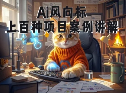 Ai风向标-附100种项目案例玩法-0基础小白到大神ai视频商业应用教学-涵知项目站
