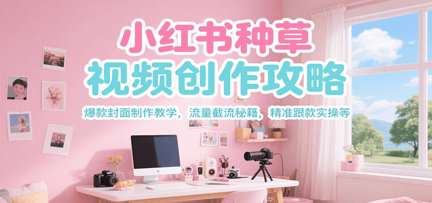 小红书种草视频创作攻略，爆款封面制作教学 ，流量截流秘籍 ，精准跟款实操等-涵知项目站