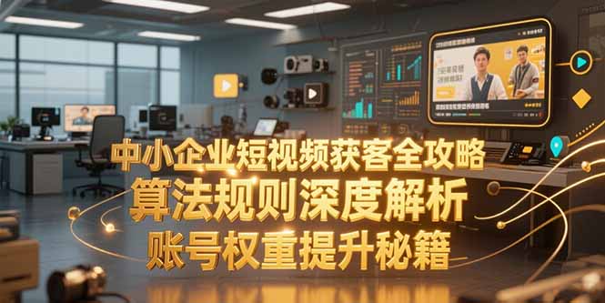 中小企业短视频获客全攻略，算法规则深度解析，账号权重提升秘籍-涵知项目站
