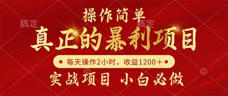 （14978期）真正的暴利项目，操作简单，每天收益1200＋，自己做老板-涵知项目站